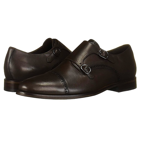 MARC JOSEPH NEW YORK Men’s Leather Double Monk Oxford Dress Shoe in Nappa Mocha main image 4